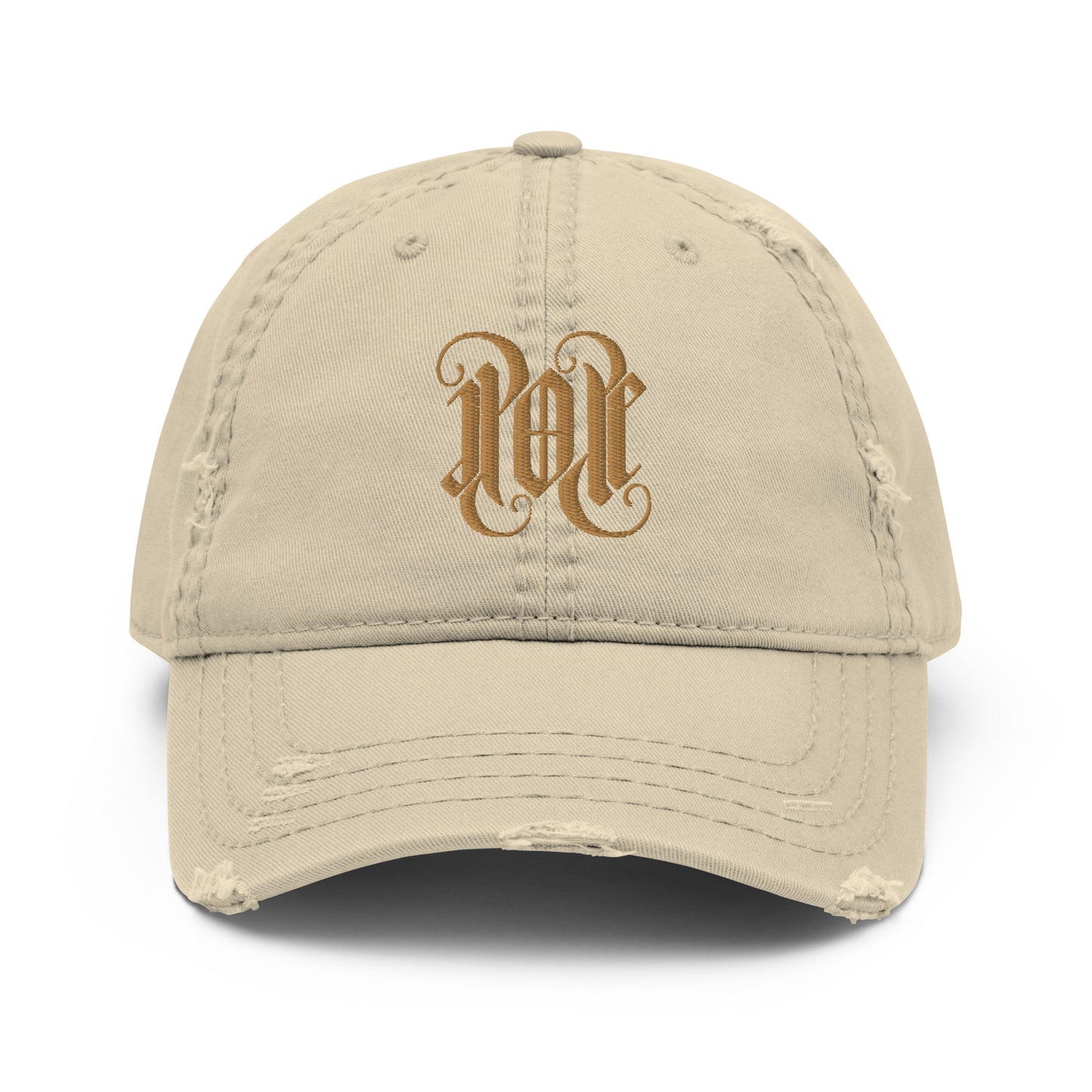 Khaki Distressed Hat